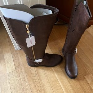 Guess Wide Calf Brown Boots - Harson